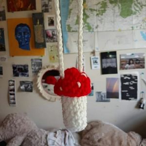 Handmade mushroom pouch necklace